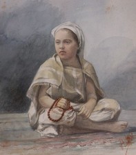 Dessin aquarelle orientaliste