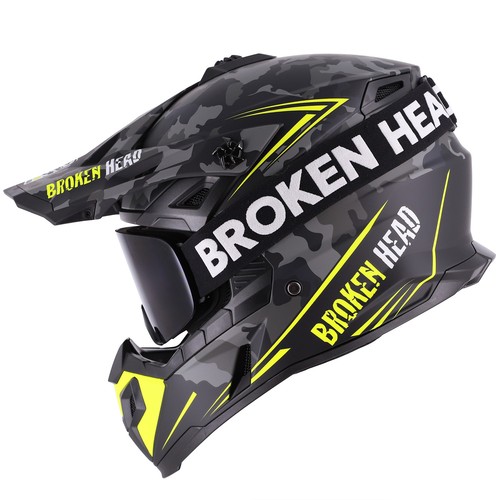 Casque cross brisé équipe - cross,