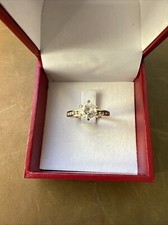 Bague Solitaire Plaque Or