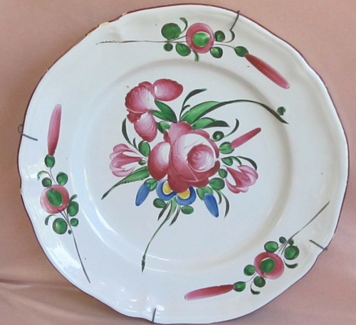 Plat décoration faïence - plat, en