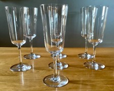 Lot de 7 Verres à eau ou vin en Cristal Baccarat Modèle Riberac, hauteur 20,3 cm