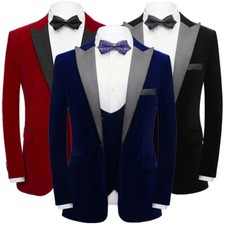 Hommes Velours Costume Blazer