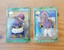 Dragon Ball Z Lot 2 Figurine Keychain + 2 Carte Prism Boubou Majin Buu