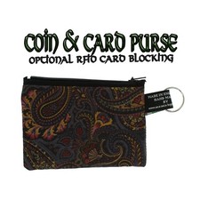 Porte-Monnaie / Porte-Carte Paisley Avec Protection RFID Cadeau De Noël