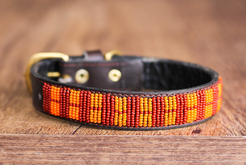 Collier pour chien cuir - chien, en