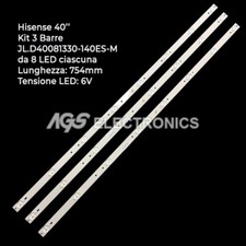KIT 3 BARRES 8 BANDES LED TV
