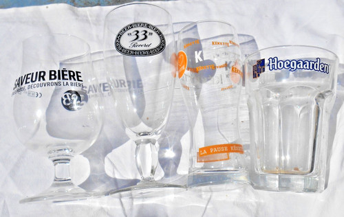 Lot verre pub biere ancien - pub,