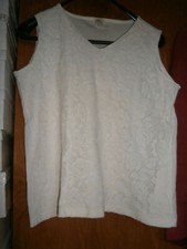 Haut blanc avec dentelle MS MODE - taille XXL (52) -