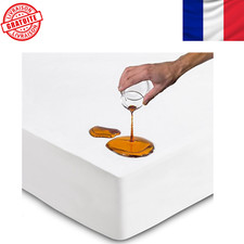 Protège Matelas 120x190 cm Alèse Impermeable Drap Housse en Coton et Microfibre