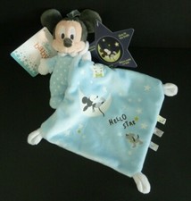 *. DOUDOU PELUCHE Disney Nicotoy MOUCHOIR MICKEY Bleu Hello Star Etoile 100%NEUF