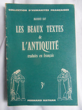 Les beaux textes de l'antiquité ( Maurice Rat )