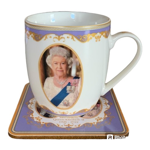 Mug and coaster fine china - and,