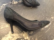 Très Beaux Escarpins Noir Sandro 37 Tbe 