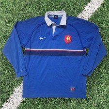 Maillot de rugby vintage Nike France 1999 2000 manches longues Six Nations Large