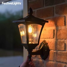 Solaire Filament LED Mural Lanterne Bienvenue Sécurité Plein Maison Jardin Léger