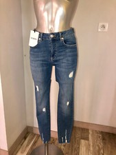 jeans taille haute slim troué