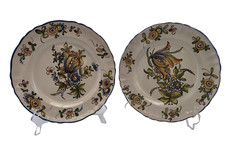 Paire d’assiettes decorative avec fleurs Saint Clément decor floral
