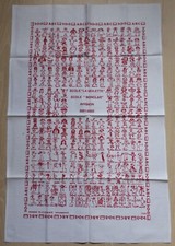 Torchon publicitaire en tissu à petits motifs rouges