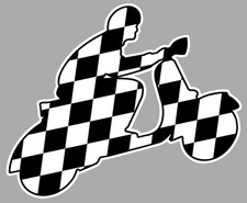 SCOOTER VESPA LAMBRETTA DAMIERS MODS 10cmX7cm AUTOCOLLANT STICKER MOTO SA154