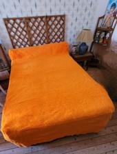 Années 60/70 DESSUS DE LIT VINTAGE MOUMOUTE ORANGE 
