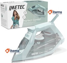 Imetec Fer à Vapeur - Parfait Confort : Léger, 2200W, Acier Inoxydable Plaque
