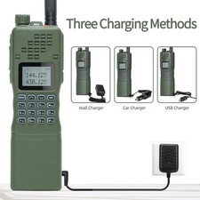 Talkie Walkie Militaire 15W VHF UHF Radio Batterie 12000mAh Radio Bidirectionnel