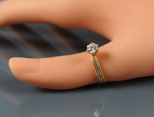 Bague Solitaire Trois Or 3gr
