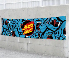Rare grande bannière SANTA CRUZ SKATEBOARDS 240x60 pour compétition SKATE & déco