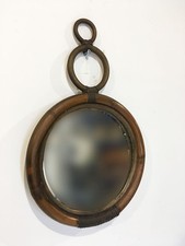 Ancien Miroir Soleil Rotin