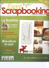 ESPRIT SCRAPBOOKING N°02 LA FEUTRINE / MINI-ALBUM EN JEAN / IDEES CADEAUX FETES