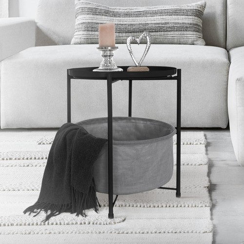 Table appoint avec panier de - table, d'appoint
