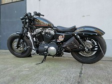 Sac Latéral MEDUSA Orange Compatible Avec Harley Sportster Iron Roadster 48 XL