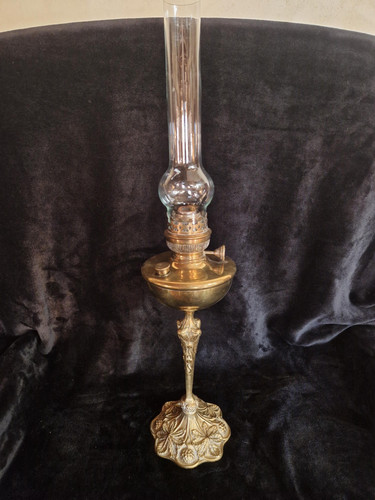 Lampe pétrole art nouveau - art,