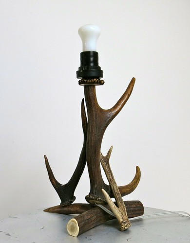 Lampe bois cerf belle - lampe,