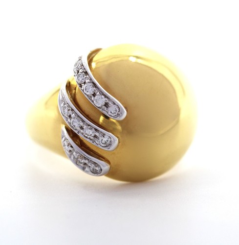 Anneau bombé jaune 18k - bombé, en