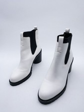 Dames Bottes Ankle En Cuir Blanches Taille 38 EU Art. 35663-10