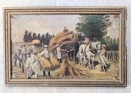 Huile sur toile - , encadrée
