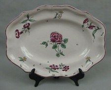 ancien plat ovale en faience de l'Est Lunéville XIXème