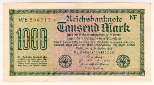 1922 allemagne 1000 mark - 1922,