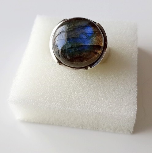 Bague labradorite taille 59 - labradorite,
