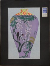 VASE ART DECO, FLEURS ET