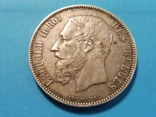 MONNAIE ARGENT 5 FRS BELGE