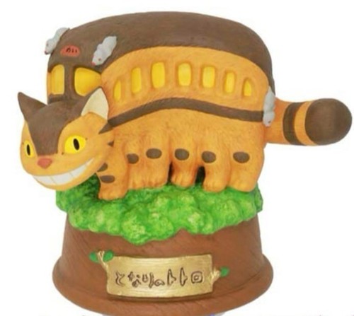 Figurine bus chat - , porcelaine