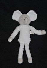 Peluche Doudou Elephant Blanc