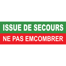 Issue de secours ne pas