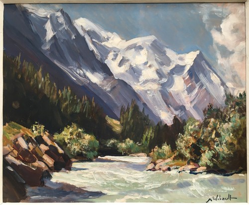 Tableau peinture montagne - tableau, de