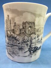 Thé Tasse ~ Elizabethan Fin OS Chine ~ Vieux Châteaux #3 Gris Croquis ~