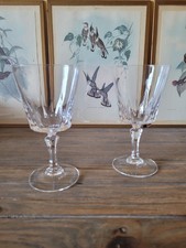 2 verres à eau (ou vin) Cristal d'Arques Versailles / hauteur 16 cm