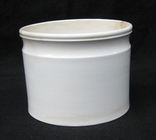 ancien pot à confiture ou à graisse en faïence blanche de Creil Montereau