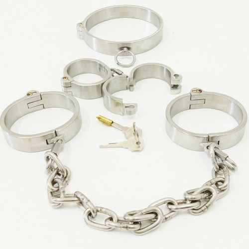 Menottes acier metal bondage - menottes,